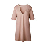 V Neck Cut Shirt Dress