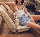 Vintage Tri Tone Knitted Body Suit