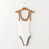 Vintage Tri Tone Knitted Body Suit