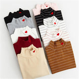 Hearts Mock Turtleneck Sweaters