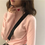 Hearts Mock Turtleneck Sweaters