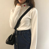 Hearts Mock Turtleneck Sweaters