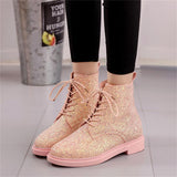 Sparkle Splattered Ankle Boots
