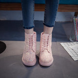 Sparkle Splattered Ankle Boots