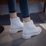 Sparkle Splattered Ankle Boots
