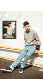 Two Tone Striped Straight Denim