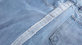 Two Tone Striped Straight Denim