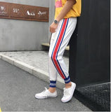 Tri Tone Striped Sports Joggers