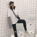 Harajuku Striped Layer Tee