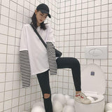 Harajuku Striped Layer Tee