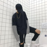Harajuku Striped Layer Tee