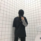 Harajuku Striped Layer Tee