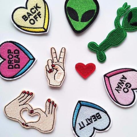 Alien Iron On Patches