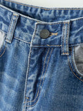 Two Toned Straight Jeans