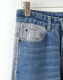 Two Toned Straight Jeans