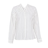 Drop Shoulder Pin Striped Shirt
