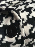 Houndstooth Wool Coat