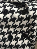Houndstooth Wool Coat