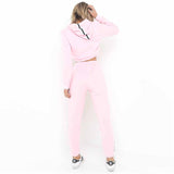 Cropped Striped Track Suit Set