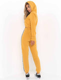 Cropped Striped Track Suit Set