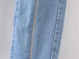 Cut Knee Zip Jeans