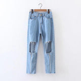 Cut Knee Zip Jeans