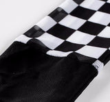 Checkered Meshed Long Sleeve Tee