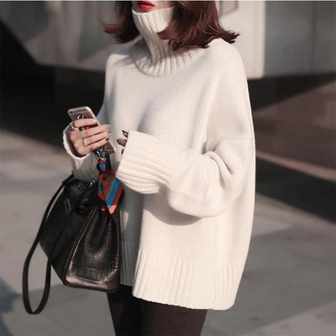Oversized Turtleneck Knitted Sweater