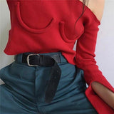 Off The Shoulder "Boob" Sweater