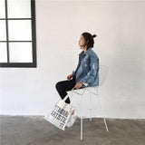 Classic Distressed Oversized Denim Jacket