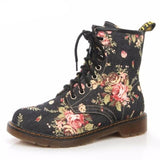 Rose Printed Martin Boots