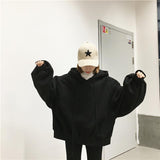 Oversized Batwing Sleeve Basic Hoodie