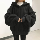 Oversized Batwing Sleeve Basic Hoodie