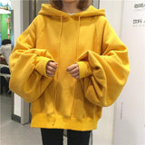 Oversized Batwing Sleeve Basic Hoodie