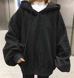 Oversized Batwing Sleeve Basic Hoodie