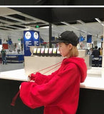 Oversized Batwing Sleeve Basic Hoodie