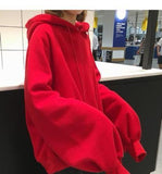 Oversized Batwing Sleeve Basic Hoodie