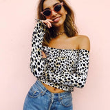 Wide Shoulder Leopard Top