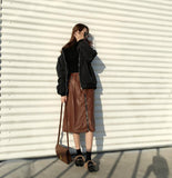 Zip Up Knitted Turtleneck Sweater