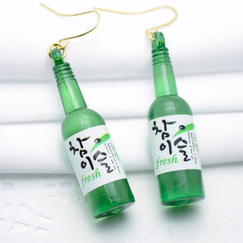 Korean Beer Bottle Earrings