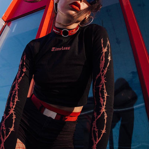 "Timeless" Gothic Long Sleeve Tee