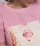 Pink Manga Short Sleeve Tee