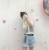 Iridescent Mesh Windbreaker