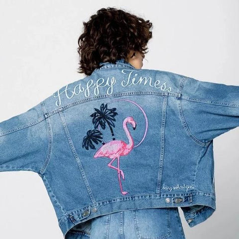 "Happy Times" Denim Jacket