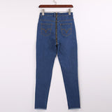 Back Zipper Jeans