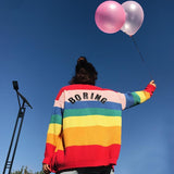 "Boring" Rainbow Cardigan