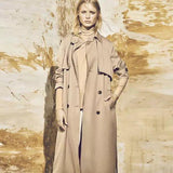 Double Breasted Basic Khaki Trench Coat