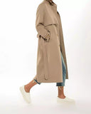Double Breasted Basic Khaki Trench Coat