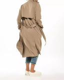 Double Breasted Basic Khaki Trench Coat