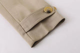 Double Breasted Basic Khaki Trench Coat